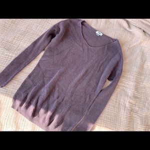 purple sweater